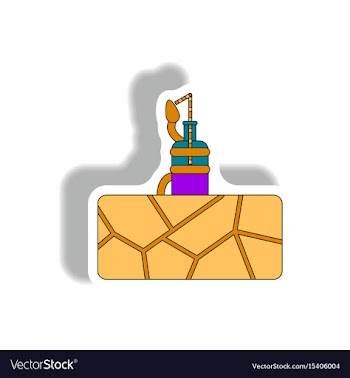 Cracked earth and plant drink water drought vector image
