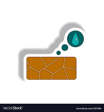 Cracked earth and water drop drought vector image