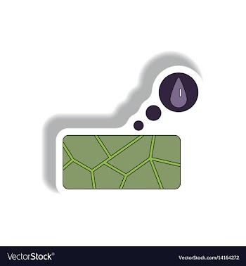 Cracked earth and water drop drought vector image