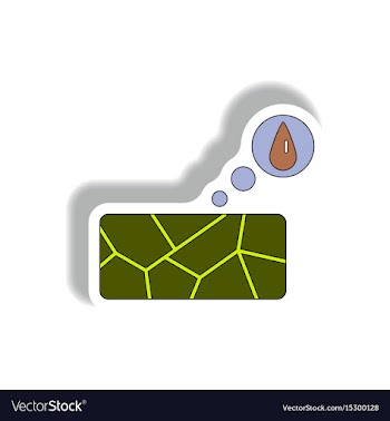 Cracked earth and water drop drought vector image