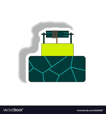 Cracked earth and well vector image