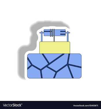 Cracked earth and well vector image