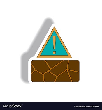 Cracked earth exclamation vector image