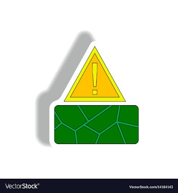 Cracked earth exclamation vector image