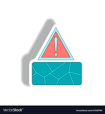 Cracked earth exclamation vector image
