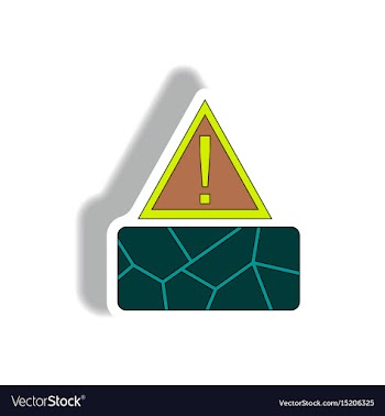 Cracked earth exclamation vector image
