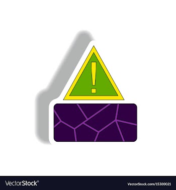Cracked earth exclamation vector image