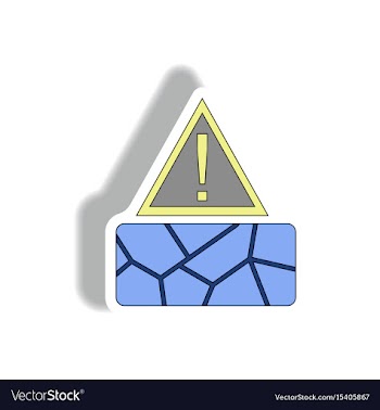 Cracked earth exclamation vector image