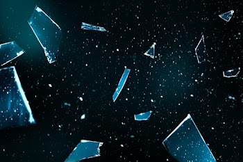Cracked glass in space background with design… | Free stock illustration | High Resolution graphic