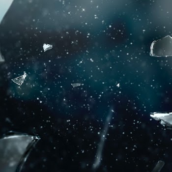 Cracked glass in space background with design… | Free stock illustration | High Resolution graphic