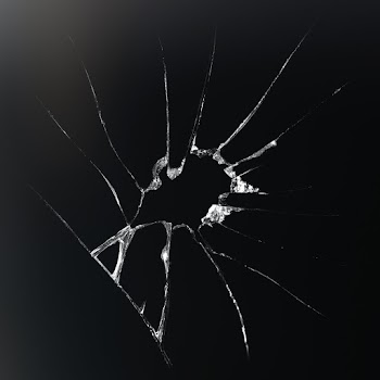 Cracked glass psd on black background | Free stock illustration | High Resolution graphic