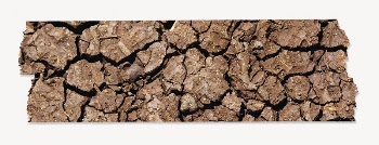 Cracked soil washi tape, ripped | Free PSD - rawpixel