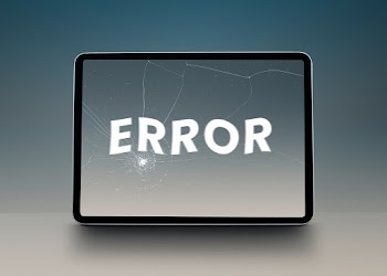 Cracked tablet screen mockup psd with error… | Free stock illustration | High Resolution graphic