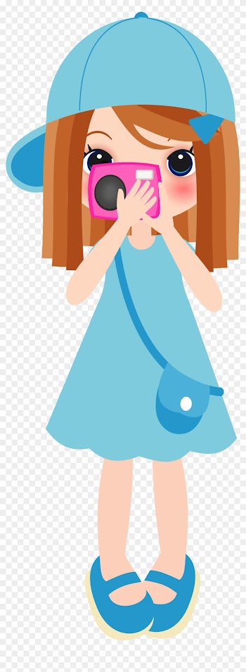 Craft Images, Girl Cartoon, Kids Christmas, Art Girl, - Clip Art Girl With Camera