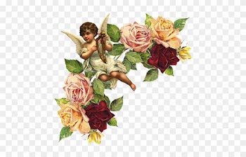 Crafts - Roses Shabby Flowers Square Glass Bezel Pendant