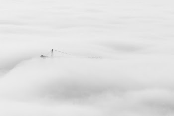 Crane Covered with Clouds