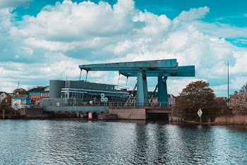 cranes at pier  