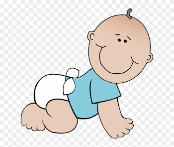 Crawling Baby Boy - Baby Crawling Clip Art