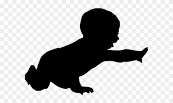 Crawling Baby Clip Art - Baby Silhouette Clip Art