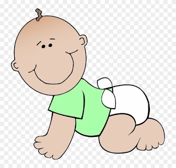 Crawling Baby Clipart 6, Buy Clip Art - 1/4 Sheet - Baby - Edible Icing