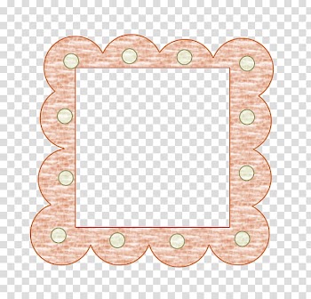 Crayon Dotted Frames , orange frame template transparent background PNG clipart