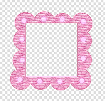 Crayon Dotted Frames , square pink frame transparent background PNG clipart
