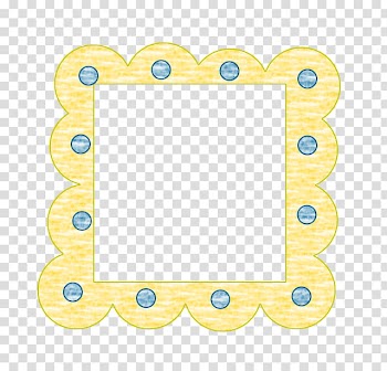 Crayon Dotted Frames , yellow and blue border transparent background PNG clipart