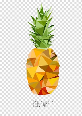 Crazy pineapple Low poly Illustrator Fruit, pineapple transparent background PNG clipart