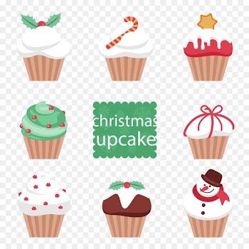 Cream Cupcake Snack Confectionery - christmas border cake 