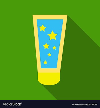 Cream in tube icon flat of cream in tube icon for vector image