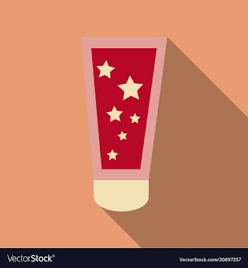 Cream in tube icon flat of cream in tube icon for vector image