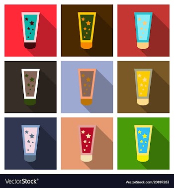Cream in tube icon flat of cream in tube icon for vector image