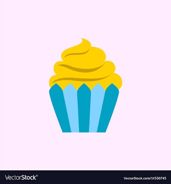 Creamy cupcake vector image