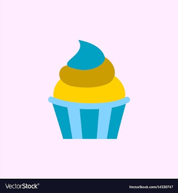 Creamy cupcake vector image