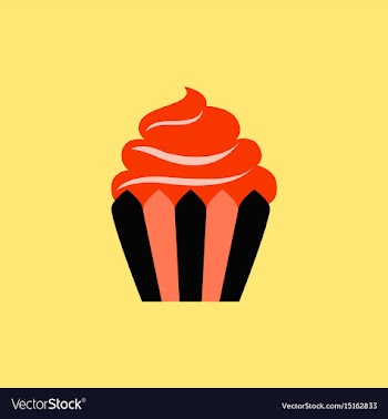 Creamy cupcake vector image