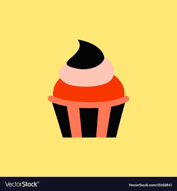 Creamy cupcake vector image