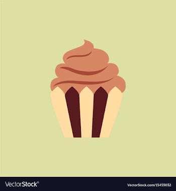 Creamy cupcake vector image