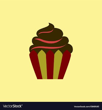 Creamy cupcake vector image