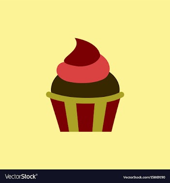 Creamy cupcake vector image