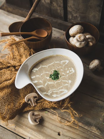 Creamy mushroom soup 