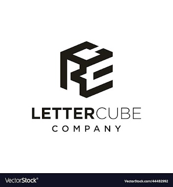 creatiive initial letter cube logo design