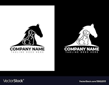 creative a horse dog cat logo design