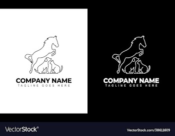 creative a horse dog cat logo design