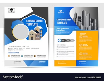 creative a4 business flyer template book cover