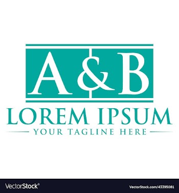 creative ab letter logo design