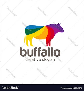Creative abstract colorful buffallo logo icon vector image