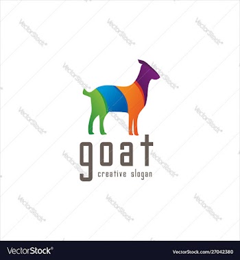 Creative abstract colorful goat logo icon design vector image