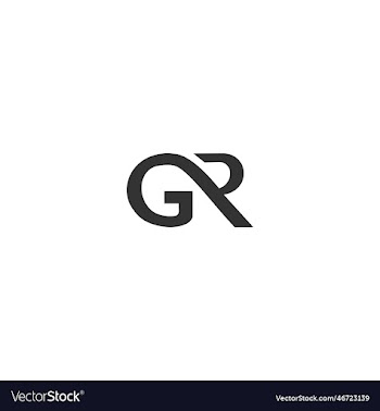 creative abstract letter gr logo design