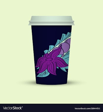 Creative abstract plastic coffee cup vector image