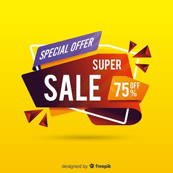 Creative abstract sale banner Free Vector